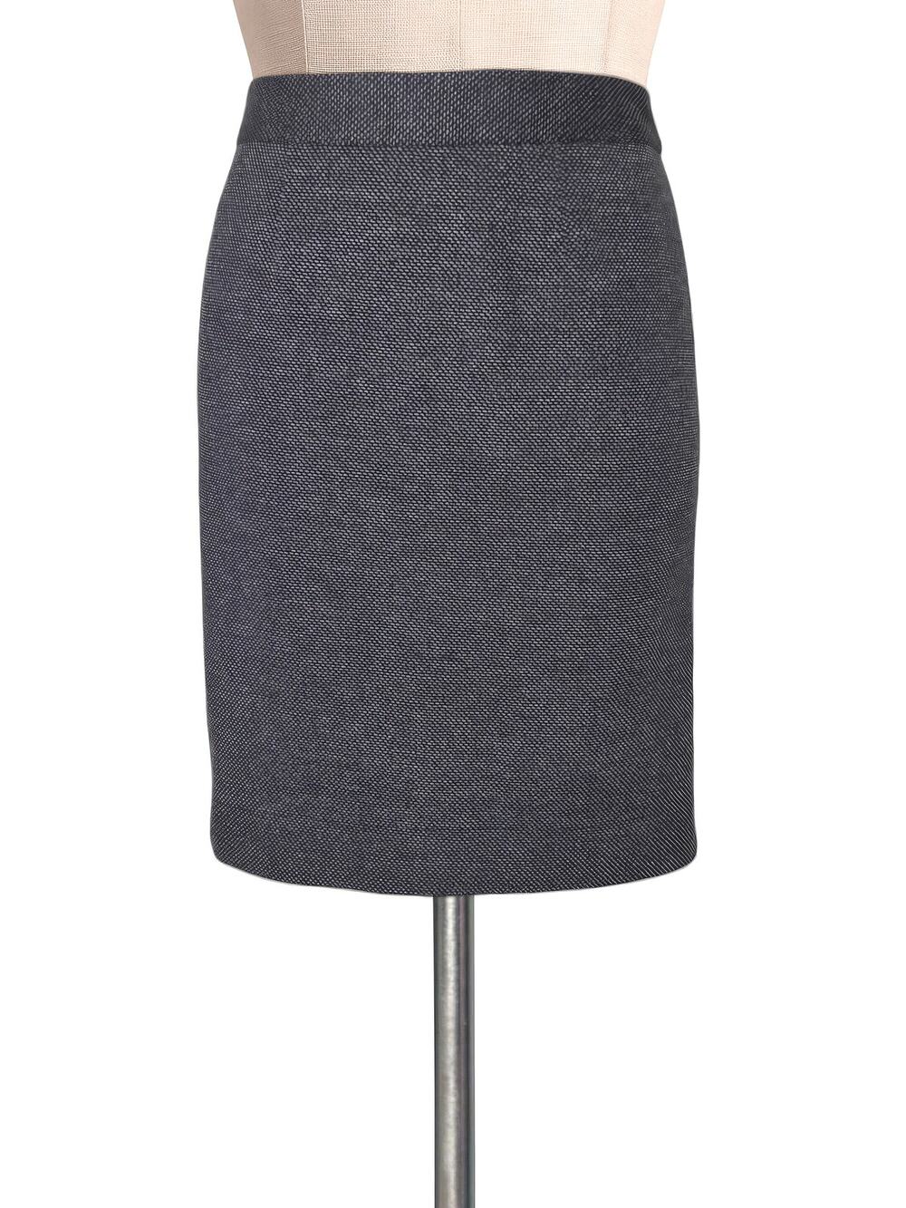 Covington Petite Black White Knit Skirt S